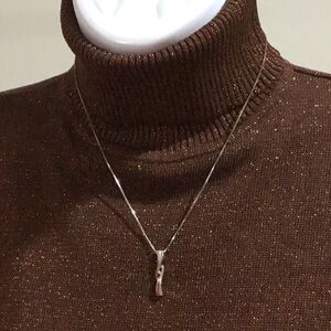 Sterling silver necklace with CZ pendant